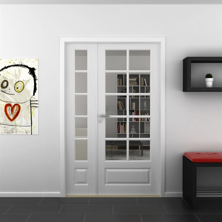 London Dobbelt Massiv Glasdør - Safco Doors, M13,1x21 (82,5 + 39,8 x 204 cm)