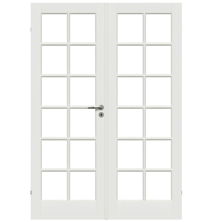 Bergen Dobbelt Massiv Glasdør - Safco Doors